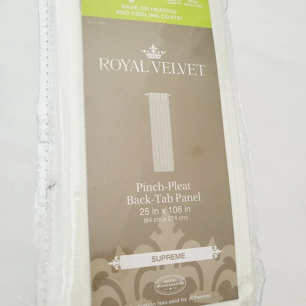 Pair package cream / white lined pinch pleat drapes / curtains